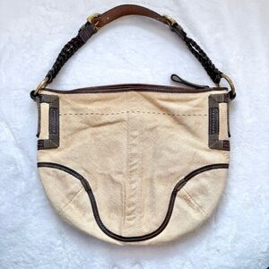 Coach Y2K 2006 Handbag Woven Angora Boho Large Shoulder Bag Purse 4711 FLAWS